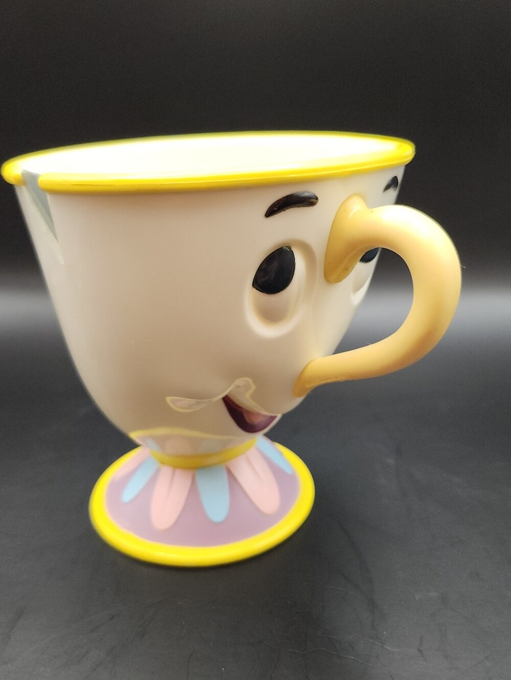Vintage Disney on Ice Chip Beauty & the Beast Cup Feld Ent. Plastic 4"H RARE 90s